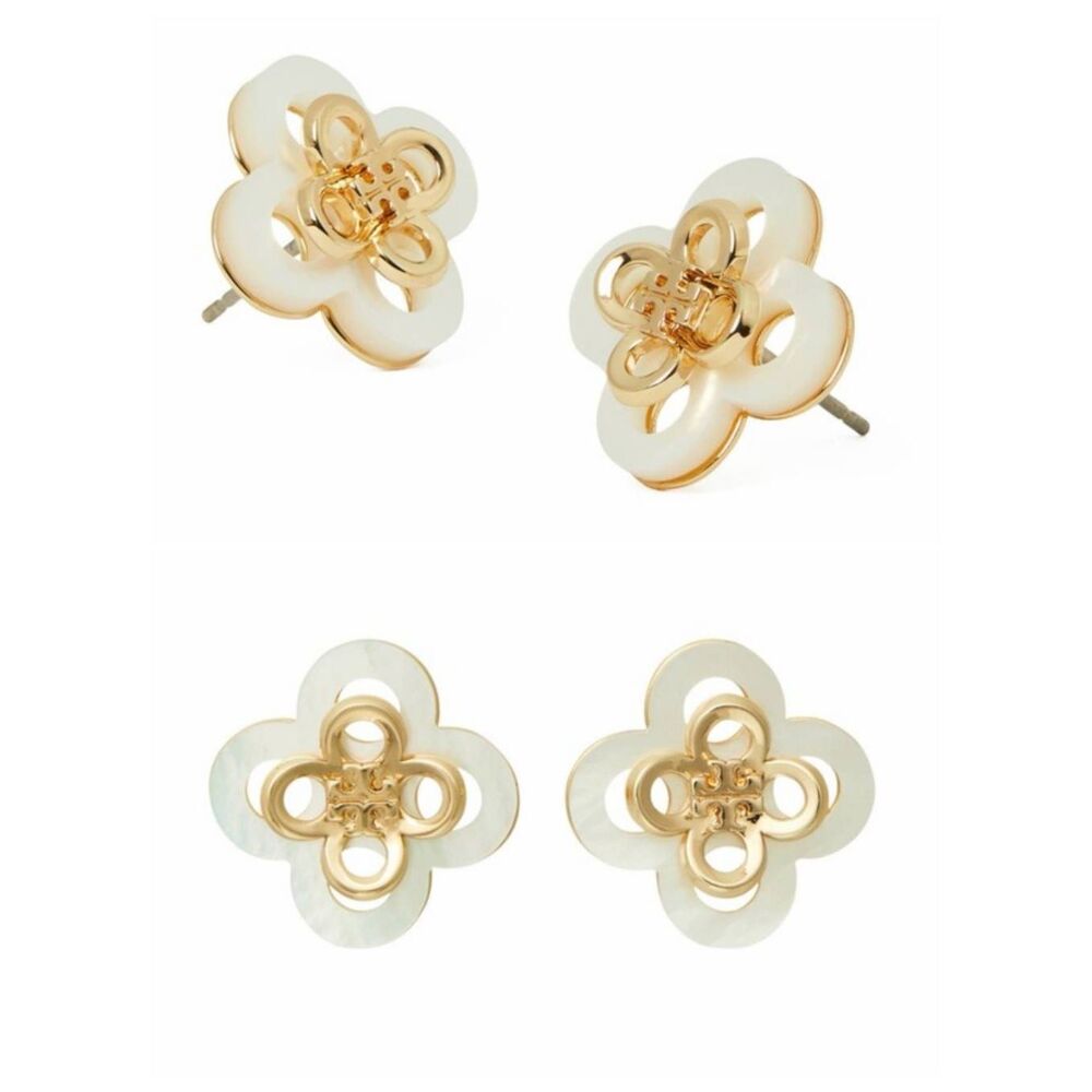 TORY BURCH Kira Clover Stacked Stud Earrings